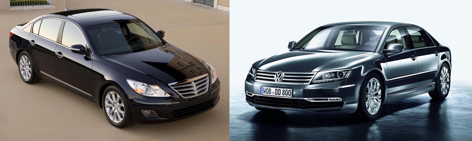 Hyundai Genesis concureaza cu versiunile de baza ale lui Volkswagen Phaeton. Teoretic...