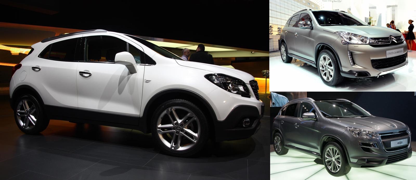 Opel Mokka vs. Citroen C4 Aircross & Peugeot 4008: 2 - 1