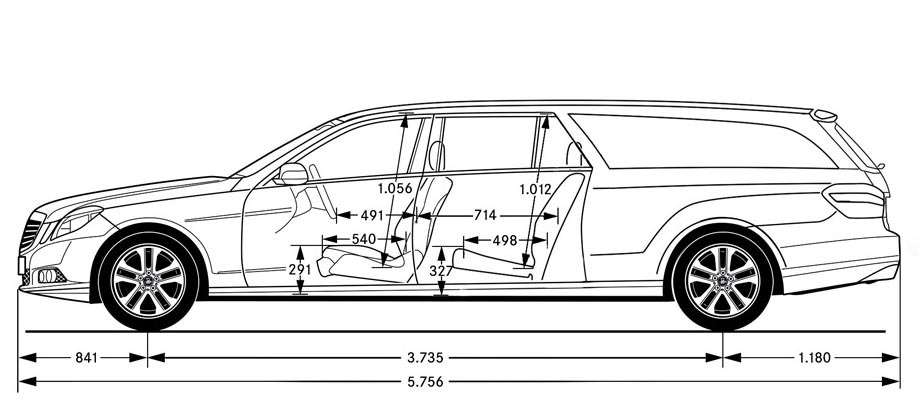 Binz Xtend este bazat pe Mercedes E Class Estate si are o lungime de 5,79 metri